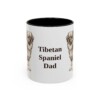 11oz Tibetan Spaniel Dog Dad Mug, Vintage Sketch Coffee Mug, Dog Dad Gift