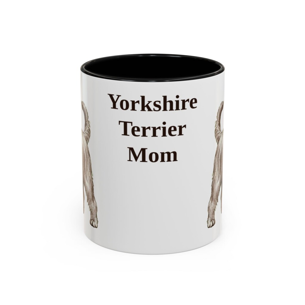 15184989584093062324_2048.jpeg 11oz Yorkshire Terrier Dog Mom Mug, Vintage Sketch Coffee Mug, Dog Mom Gift
