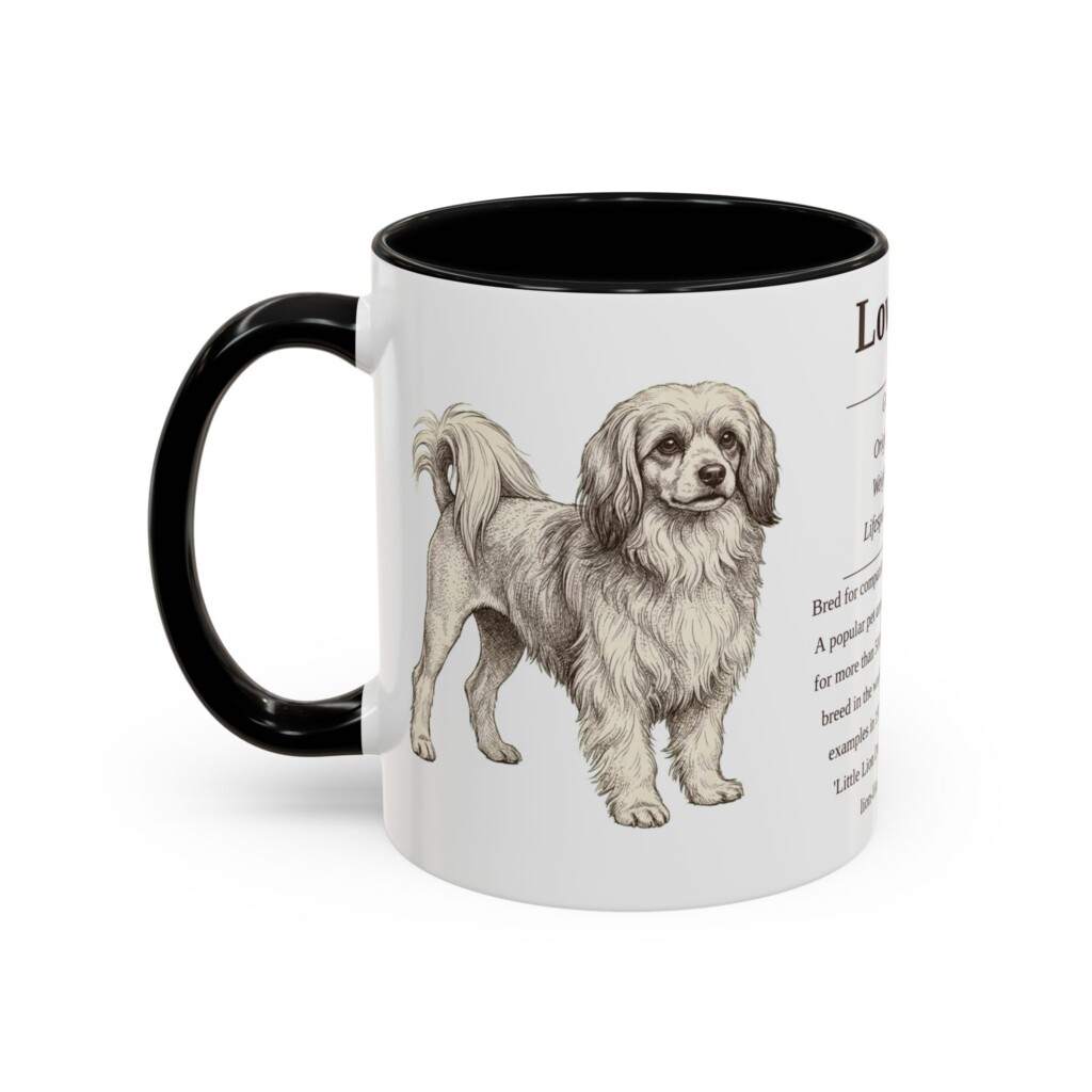 11oz Lowchen Mug, Black, left side view