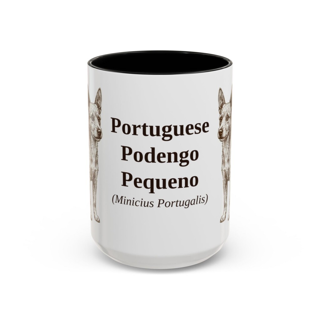 15oz Portuguese Podengo Pequeno Latin Mug, Vintage Dog Coffee Mug, Dog Lover Gift
