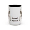 15oz Russell Terrier Mug, Vintage Dog Portrait Coffee Mug, Dog Lover Gift