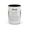 15409696307380310401_2048.jpeg 15oz Horgi Mug, Illustrated Dog Breed Facts Coffee Mug, Vintage Dog Keepsake Gift
