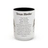 15oz Texas Heeler Mug, Illustrated Dog Breed Facts Coffee Mug, Vintage Dog Keepsake Gift
