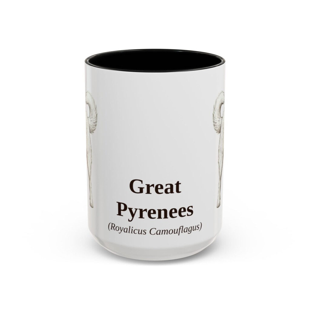 15oz Great Pyrenees Latin Mug, Vintage Dog Coffee Mug, Dog Lover Gift