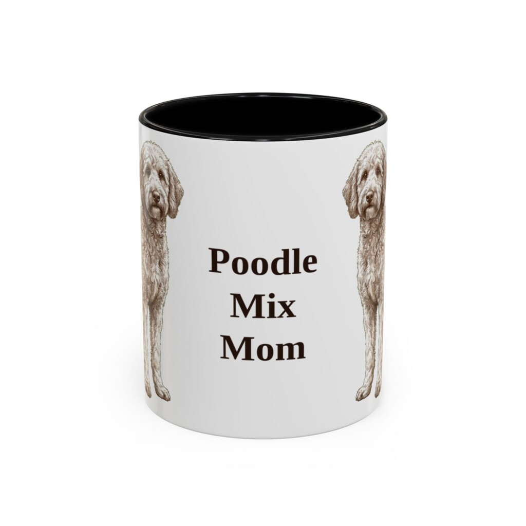 15442190548771937023_2048.jpeg 11oz Poodle Mix Dog Mom Mug, Vintage Sketch Coffee Mug, Dog Mom Gift