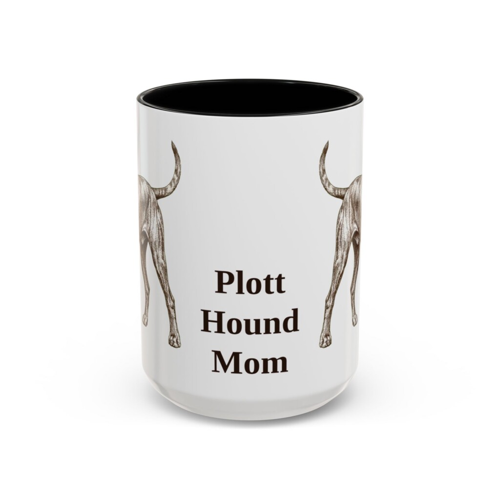15oz Plott Hound Dog Mom Mug, Vintage Sketch Coffee Mug, Dog Mom Gift