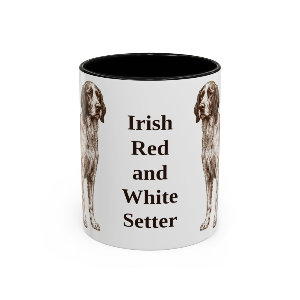 15509902980927837623_2048.jpeg 11oz Irish Red and White Setter Mug, Vintage Dog Portrait Coffee Mug, Dog Lover Gift