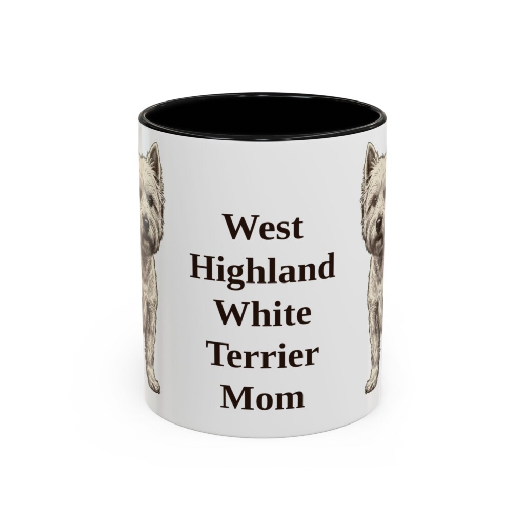 11oz West Highland White Terrier Dog Mom Mug, Vintage Sketch Coffee Mug, Dog Mom Gift