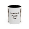 11oz Standard Poodle Dog Dad Mug, Vintage Sketch Coffee Mug, Dog Dad Gift
