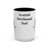 15oz Scottish Deerhound Dog Dad Mug, Vintage Sketch Coffee Mug, Dog Dad Gift
