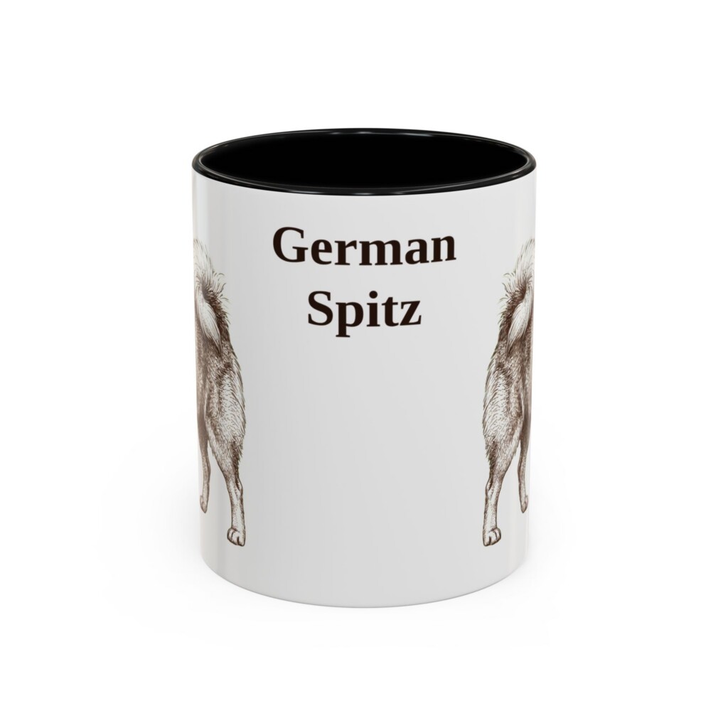 15681127231139938197_2048.jpeg 11oz German Spitz Mug, Vintage Dog Portrait Coffee Mug, Dog Lover Gift