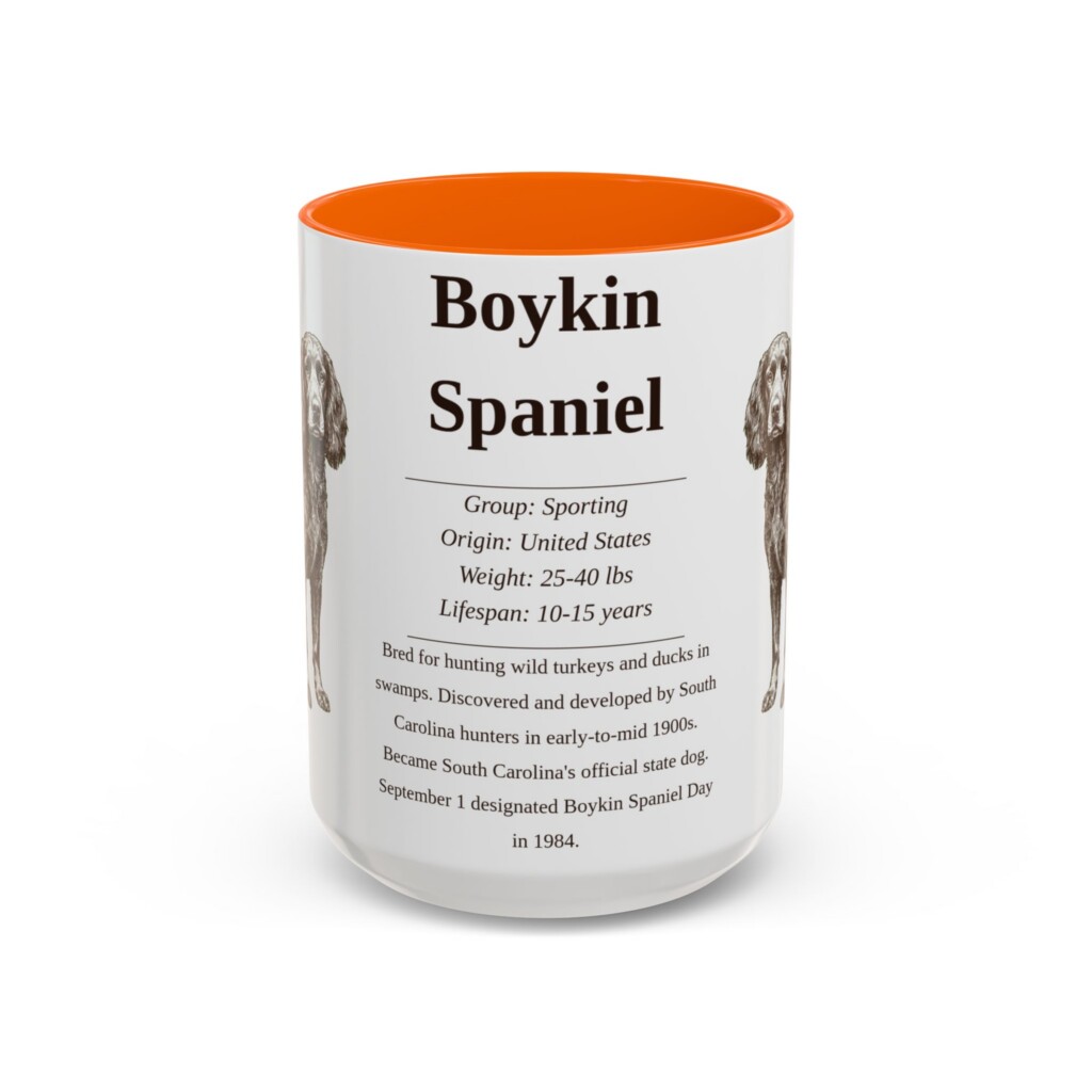 15oz Boykin Spaniel Mug, Pink, front view