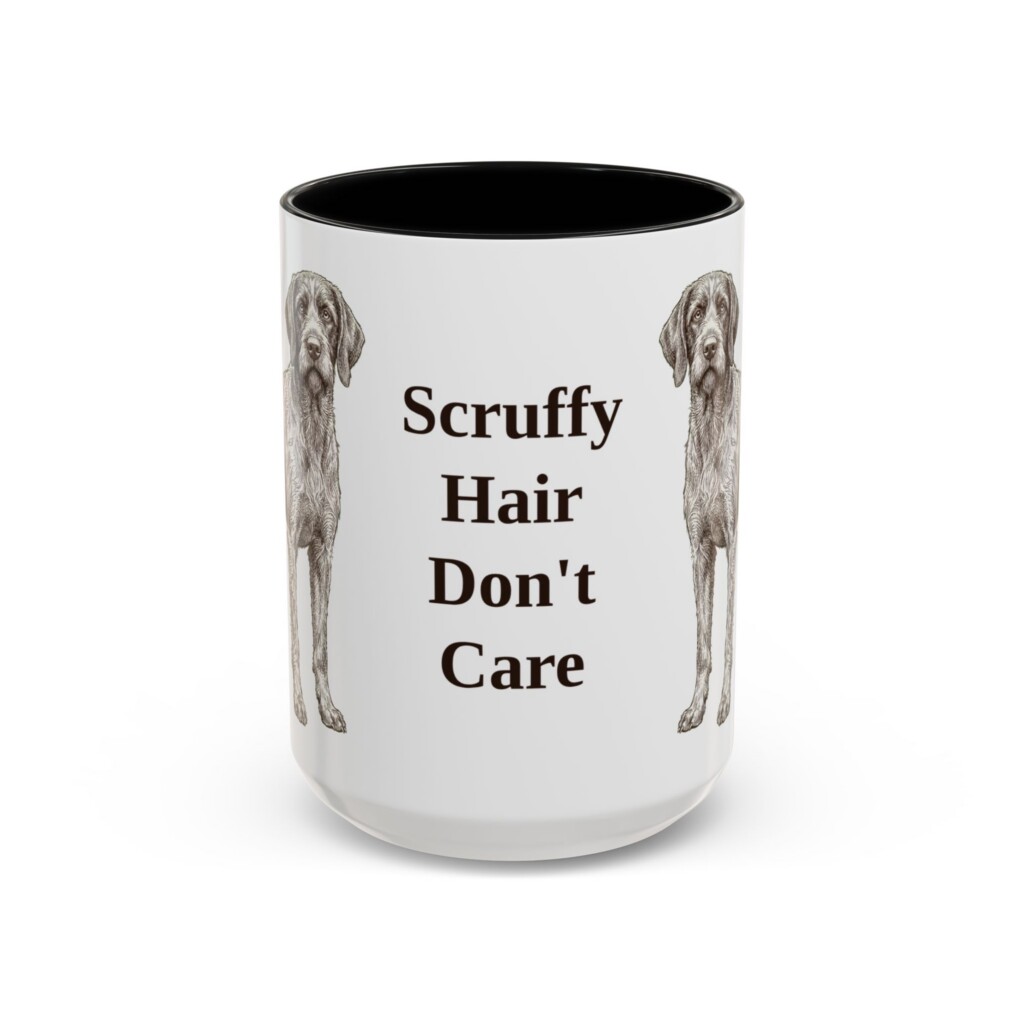 15oz Funny Wirehaired Pointing Griffon Mug, Vintage Dog Coffee Mug, Dog Lover Gift