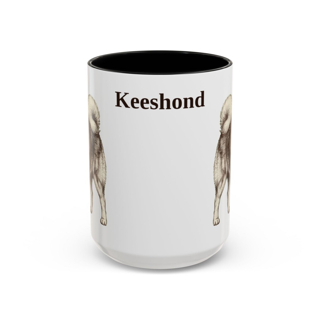 15738849698224251576_2048.jpeg 15oz Keeshond Mug, Vintage Dog Portrait Coffee Mug, Dog Lover Gift