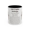 11oz Olde English Bulldogge Mug, Illustrated Dog Breed Facts Coffee Mug, Vintage Dog Keepsake Gift