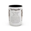 15oz Springador Mug, Illustrated Dog Breed Facts Coffee Mug, Vintage Dog Keepsake Gift