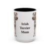 15oz Irish Terrier Dog Mom Mug, Vintage Sketch Coffee Mug, Dog Mom Gift
