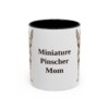 11oz Miniature Pinscher Dog Mom Mug, Vintage Sketch Coffee Mug, Dog Mom Gift