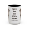 15oz Irish Red and White Setter Latin Mug, Vintage Dog Coffee Mug, Dog Lover Gift