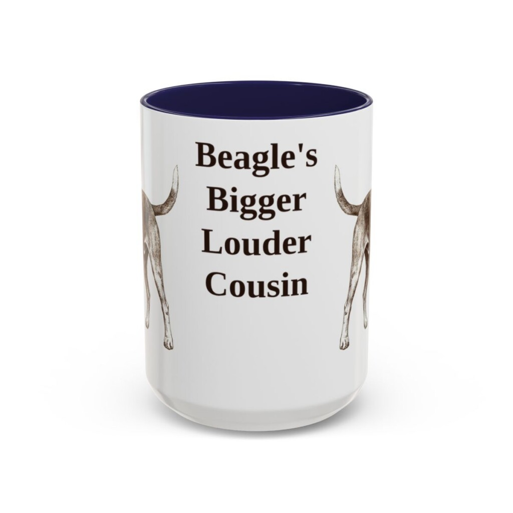 15oz-15oz-funny-harrier-dog-mug-beagle-s-bigger-louder-cousin-vintage-dog-coffee-mug-mug-humor-navy 15oz Funny Harrier Dog Mug, Navy, front view