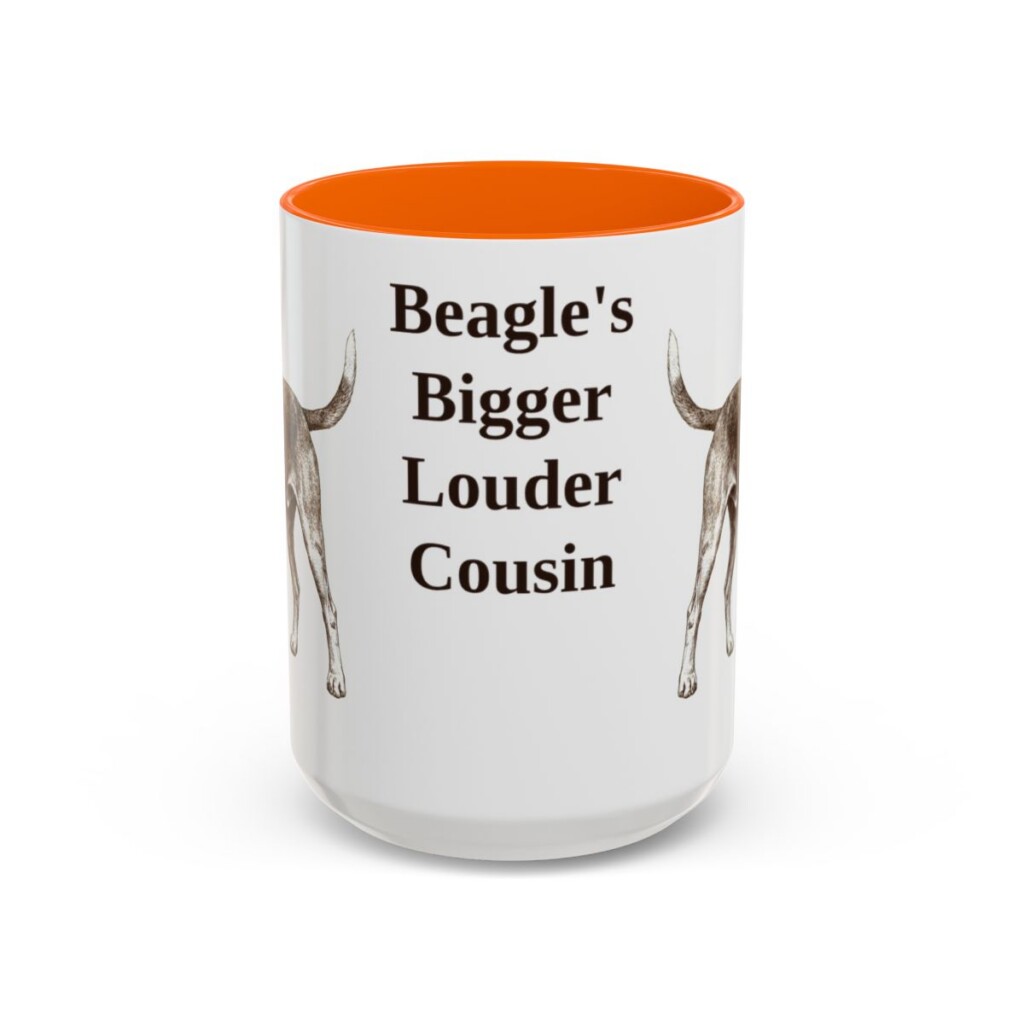 15oz-15oz-funny-harrier-dog-mug-beagle-s-bigger-louder-cousin-vintage-dog-coffee-mug-mug-humor-orange 15oz Funny Harrier Dog Mug, Orange, front view