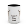 15oz Harrier Dog Dog Dad Mug, Black, front view