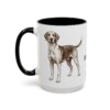15oz Harrier Dog Dog Dad Mug, Black, left side view