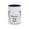 15oz Harrier Dog Dog Dad Mug, Navy, front view