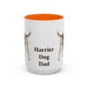 15oz Harrier Dog Dog Dad Mug, Orange, front view