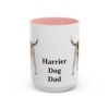 15oz Harrier Dog Dog Dad Mug, Pink, front view