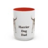 15oz Harrier Dog Dog Dad Mug, Red, front view
