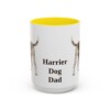 15oz Harrier Dog Dog Dad Mug, Yellow, front view