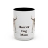 15oz Harrier Dog Dog Mom Mug, Black, front view