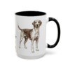 15oz Harrier Dog Dog Mom Mug, Black, right side view