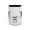 15oz Harrier Dog Dog Mom Mug, Navy, front view