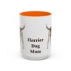 15oz Harrier Dog Dog Mom Mug, Orange, front view