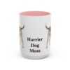 15oz Harrier Dog Dog Mom Mug, Pink, front view