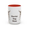 15oz Harrier Dog Dog Mom Mug, Red, front view