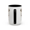 15oz Harrier Dog Latin Mug, Black, back view