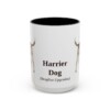 15oz Harrier Dog Latin Mug, Black, front view
