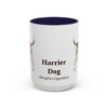 15oz Harrier Dog Latin Mug, Navy, front view