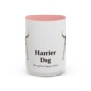 15oz Harrier Dog Latin Mug, Pink, front view