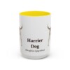 15oz Harrier Dog Latin Mug, Yellow, front view