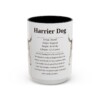 15oz Harrier Dog Mug, Black, front view