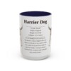 15oz Harrier Dog Mug, Navy, front view
