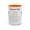 15oz Harrier Dog Mug, Orange, front view
