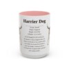 15oz Harrier Dog Mug, Pink, front view