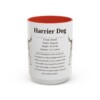 15oz Harrier Dog Mug, Red, front view