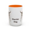 15oz Harrier Dog Mug, Orange, front view