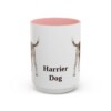15oz Harrier Dog Mug, Pink, front view